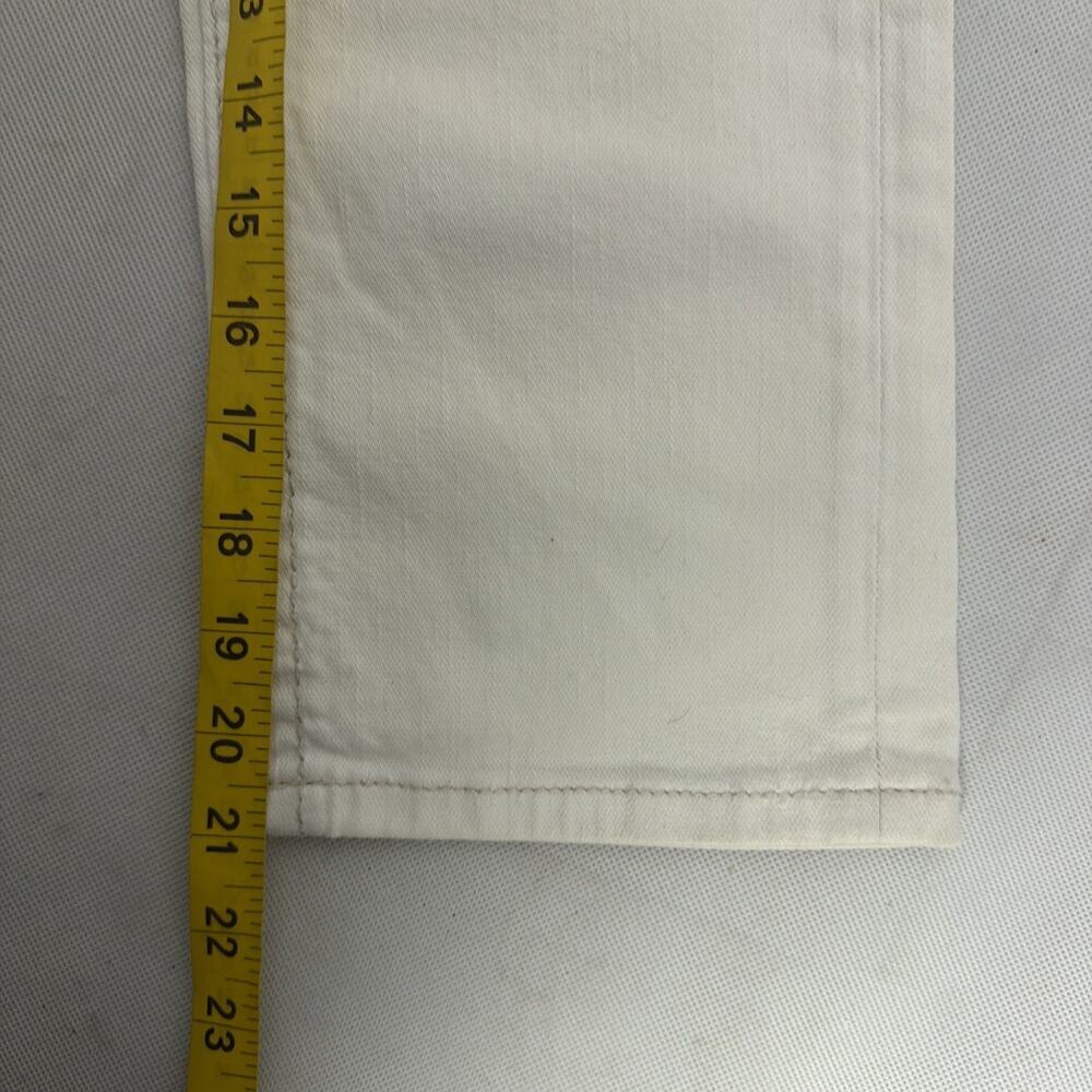 Miss Me Cuffed Capri Jeans White Low Rise Embroidered Women’s Size 27 - Picture 12 of 13